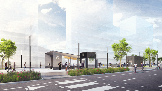 Ballymun Station Entrance